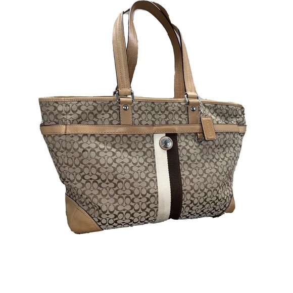 Coach Signature Voyager F13813 MSRP $398 Missing XBody Strap and Diaper Pad - Picture 1 of 12